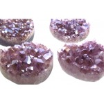 Amethyst Aura Mini Gemstone Cluster Heart